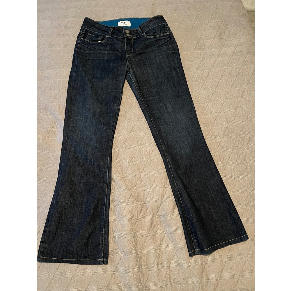 Paige Hidden Hills Jeans Women 29 Blue Pre-owned Dark Wash Bootcut Mid Rise